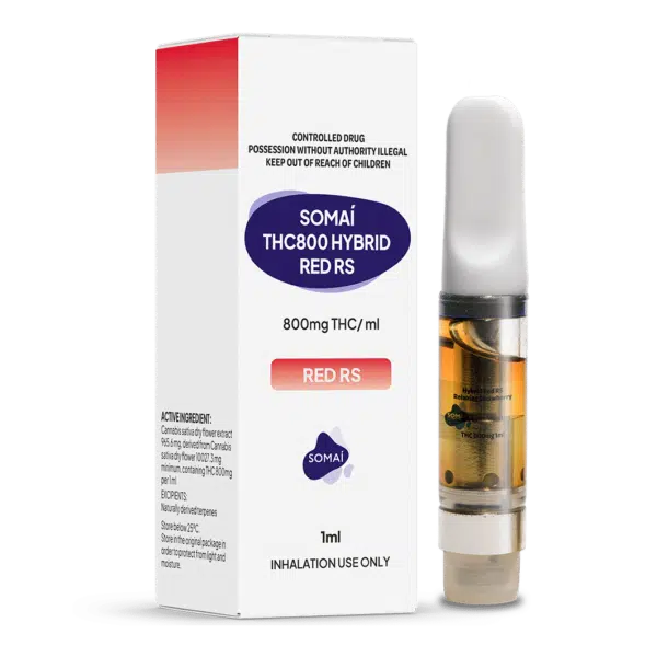 16 9 Box+Vape Senses Red RS Strawberry THC800