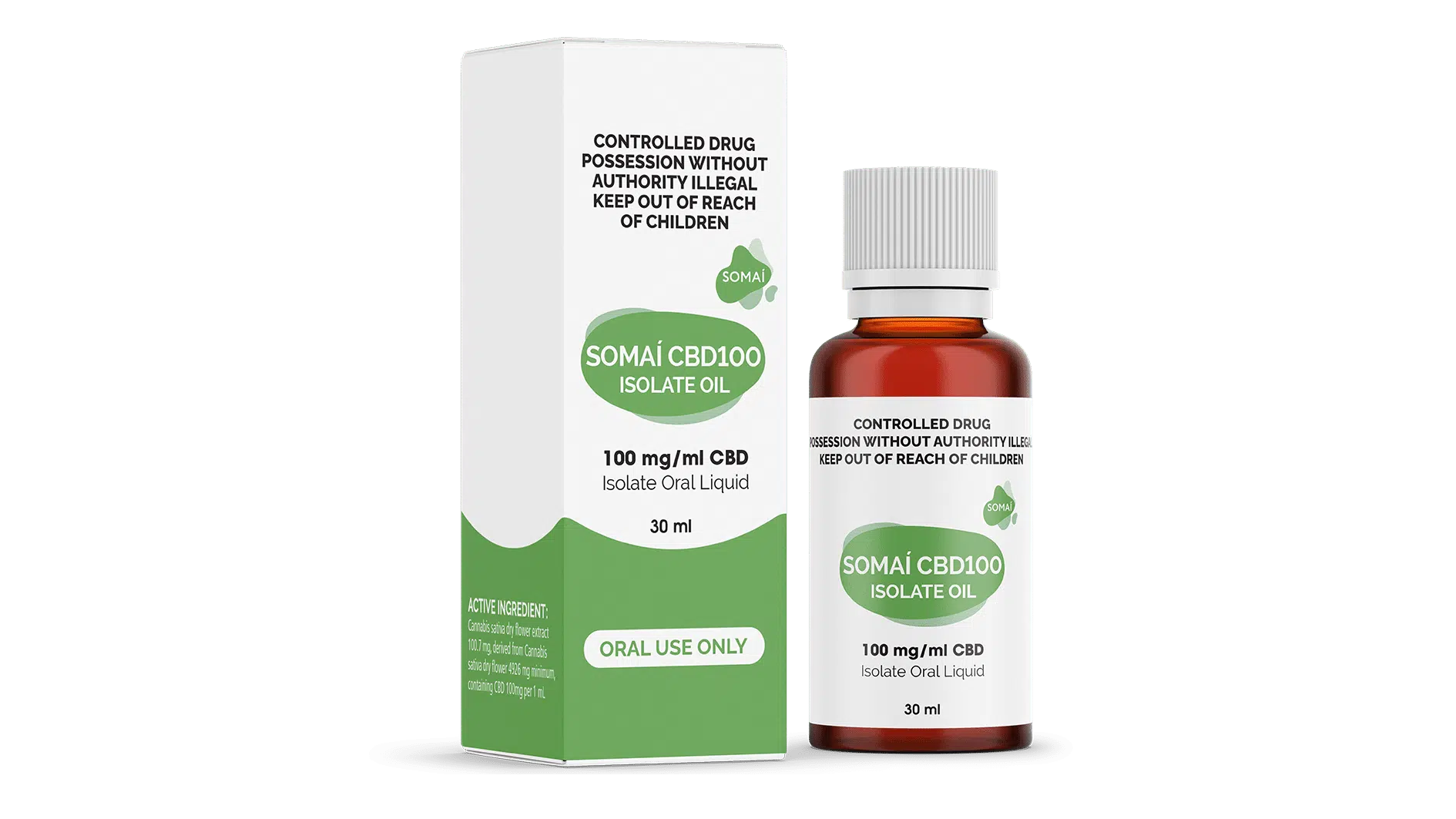 Box Bottle CBD100 Mockup